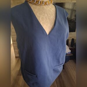 a new day Deep Blue V-Neck Blouse M